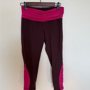 Patagonia size, small Pink and Burgundy 1/2 Leggings
